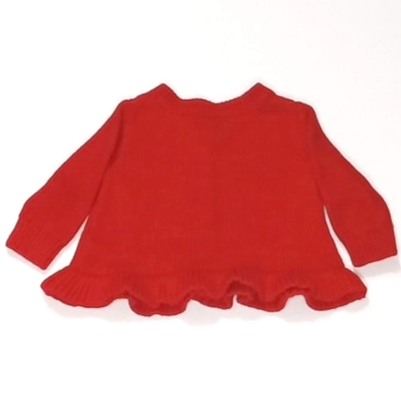 baby Gap red, cable knit, button-up, cardigan - Picture 2 of 4